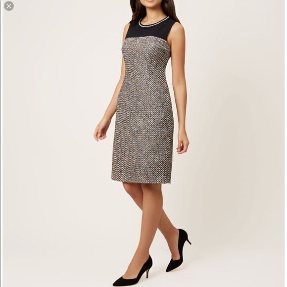 HOBBS Lucia Sleeveless Tweed Dress NWT Size 2 - Picture 1 of 8